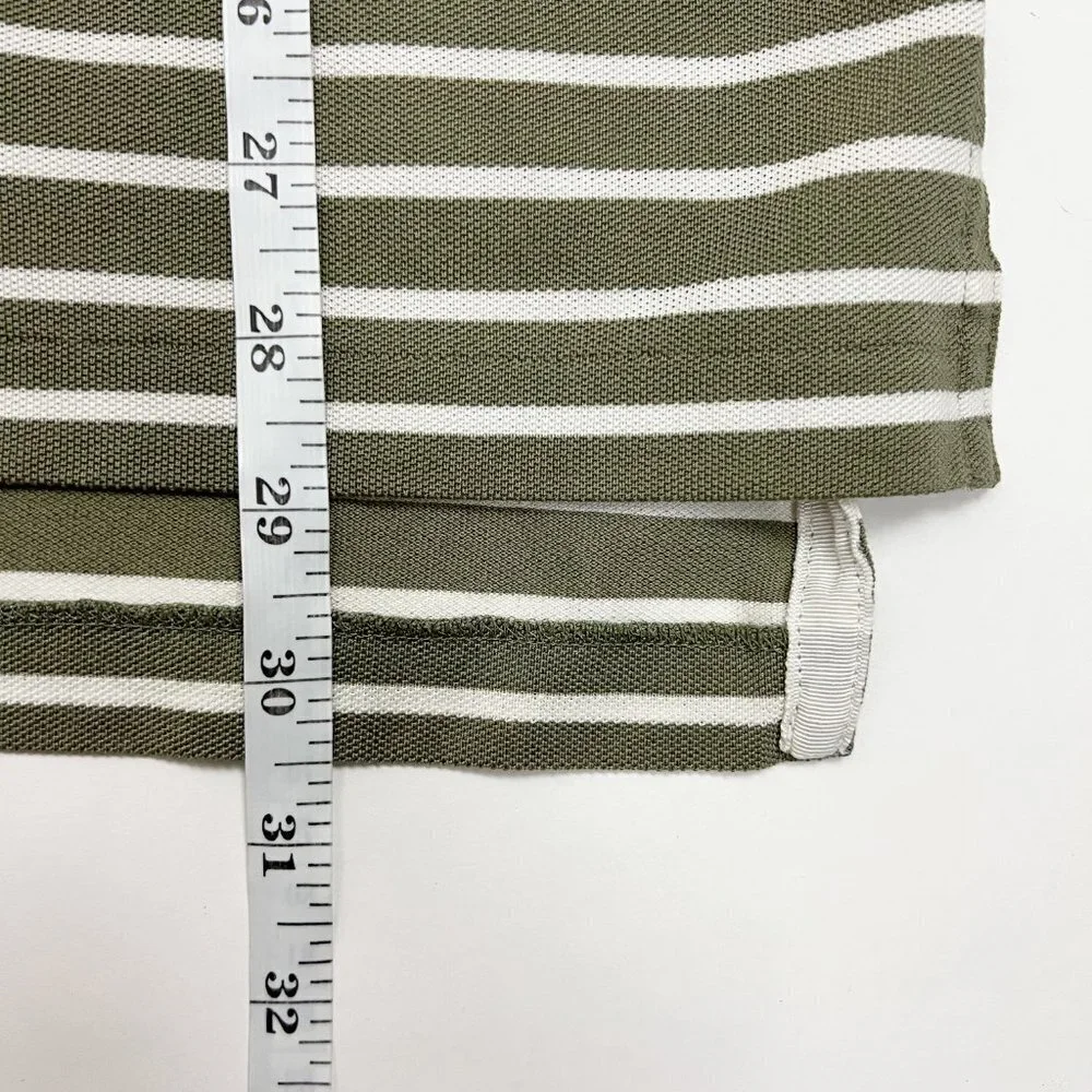 Polo Ralph Lauren Polo Shirt Men's 2XL Big Olive Green White Stripe